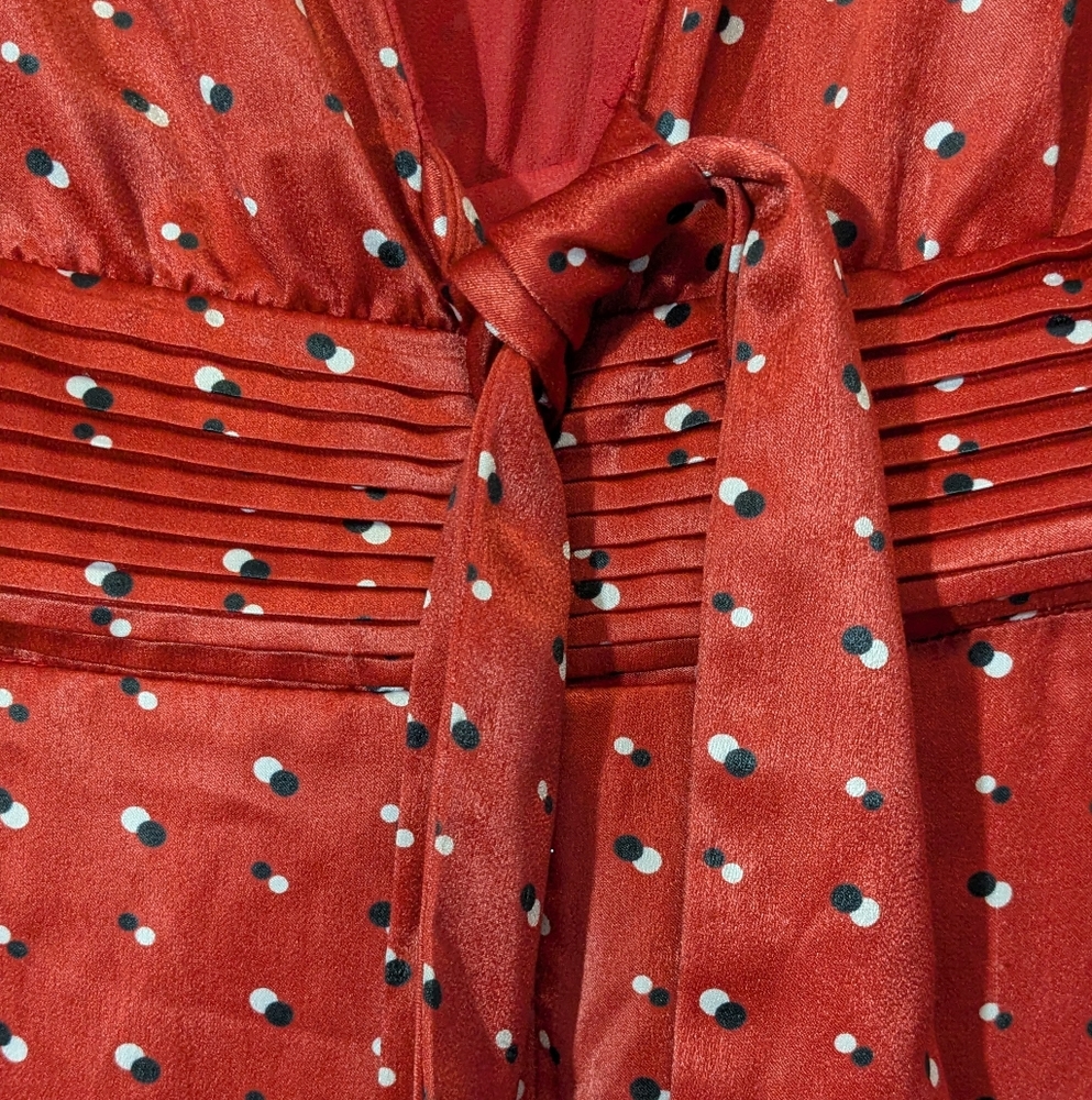 NWT House Of Harlow 1960 Dotted Jumpsuit Red Sz S - Picture 10 of 15
